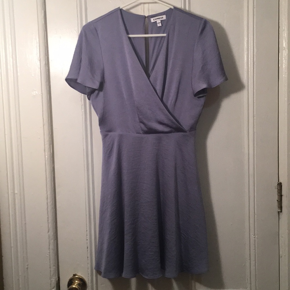 Express Satin Fit and Flare Dress